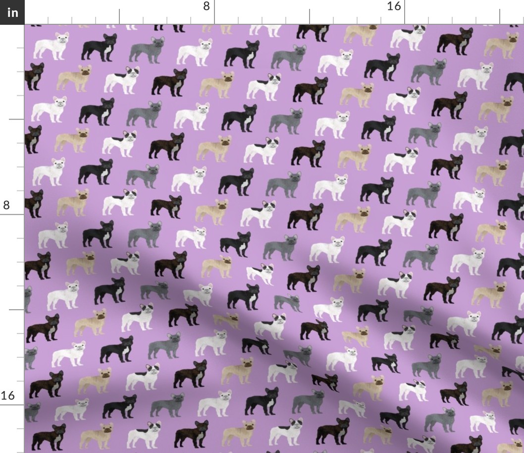 frenchies dog fabric french bulldog fabric cute frenchies dog fabric purple fabric