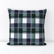 Navy & Green Plaid