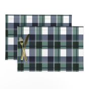 Navy & Green Plaid