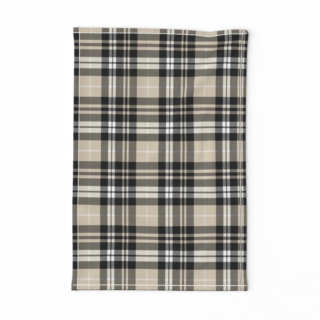 fall plaid || tan, black, white