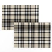 fall plaid || tan, black, white