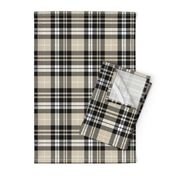 fall plaid || tan, black, white