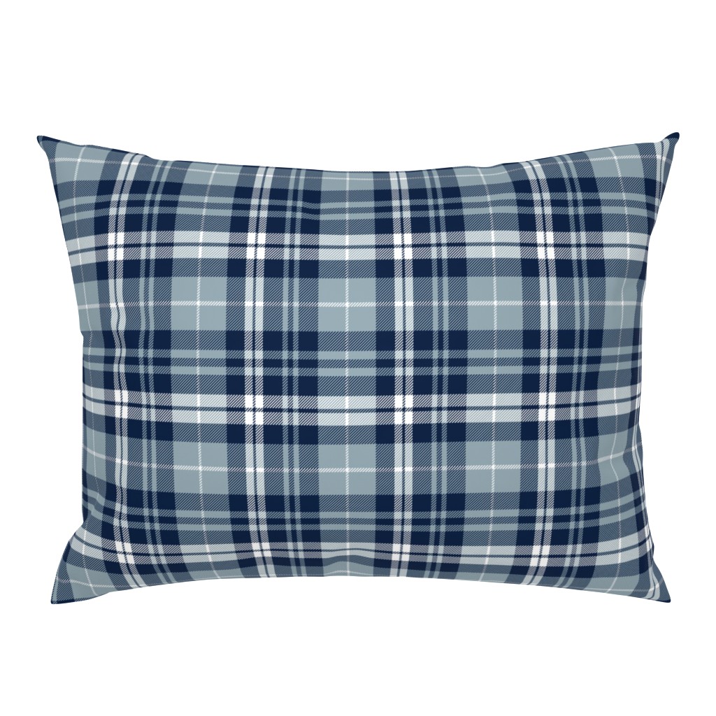 fall plaid || navy, rustic woods blue, white