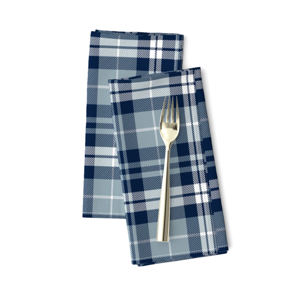 fall plaid || navy, rustic woods blue, white