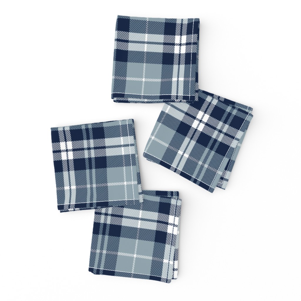 fall plaid || navy, rustic woods blue, white