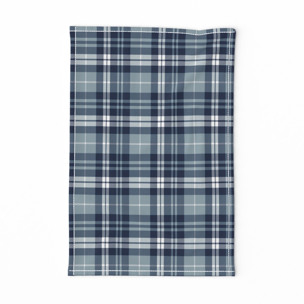 fall plaid || navy, rustic woods blue, white