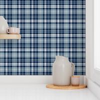 fall plaid || navy, rustic woods blue, white