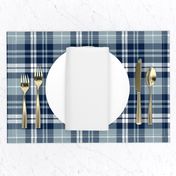 fall plaid || navy, rustic woods blue, white