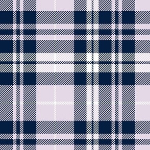 fall plaid || navy,light lilac