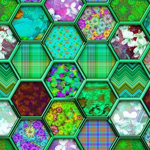 METALLIC MIX HEXIES 3D MINT GREEN