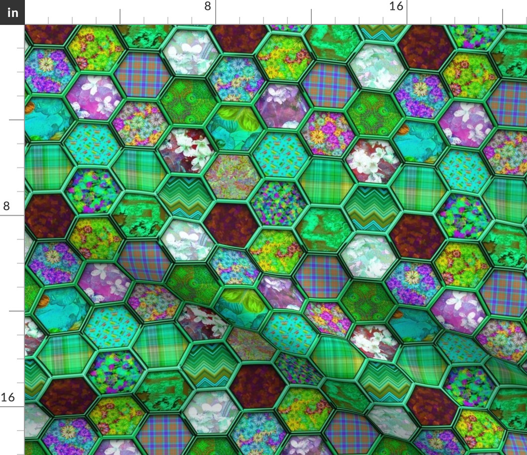 METALLIC MIX HEXIES 3D MINT GREEN