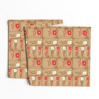 Poinsettia Gift Tags ©Julee Wood - BEST PRINTED AS 8" SWATCH