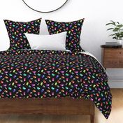 HAPPY APPLES SMALL BLACK DOTTY RETRO VINTAGE