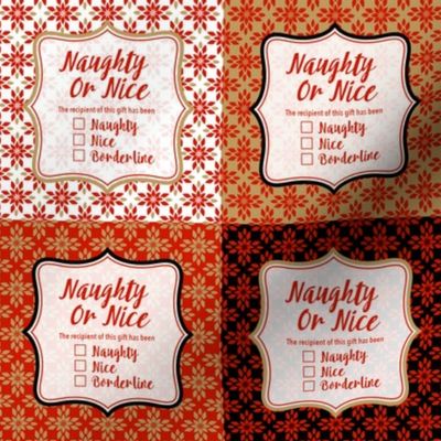 Naughty or Nice Gift Tag Sticker