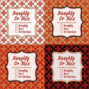 Naughty or Nice Gift Tag Sticker
