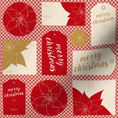 Poinsettias & Plaid: Gift Tags