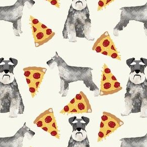 schnauer pizza fabric cute pizza design schnauzers dogs fabric dog fabric pizzas