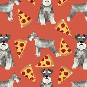 schnauzer pizza fabric cute pizza design schnauzers dogs fabric dog fabric pizzas