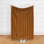 BN11 -  Variegated Stripe in Brown - Orange - Red - Yellow - Green - Lengthwise