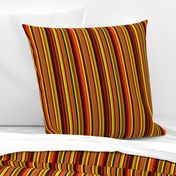 BN11 -  Variegated Stripe in Brown - Orange - Red - Yellow - Green - Lengthwise