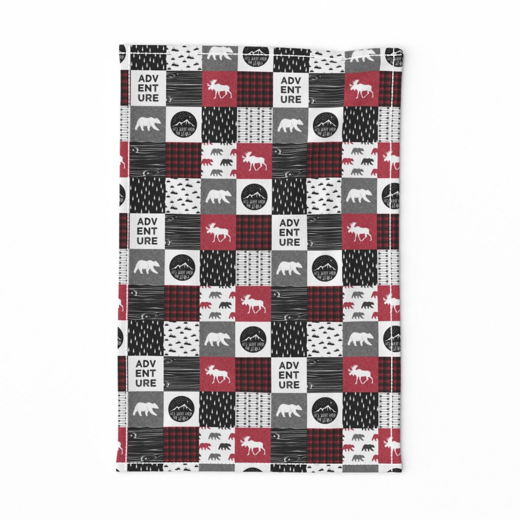 2" small scale - Happy Camper || Wholecloth Quilt Top - Lumberjack collection