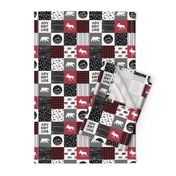 2" small scale - Happy Camper || Wholecloth Quilt Top - Lumberjack collection