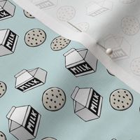 small scale - milk boxes & cookies (aviary blue)