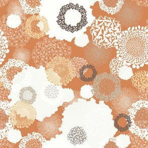 Doily Flowers Seamless Repeating Pattern