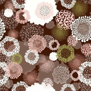 Doily Flowers Seamless Repeating Pattern