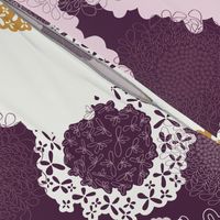 Doily Flowers Seamless Repeating Pattern