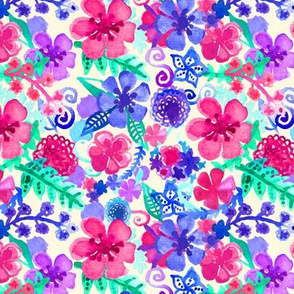 Fresh Watercolor Floral Pattern