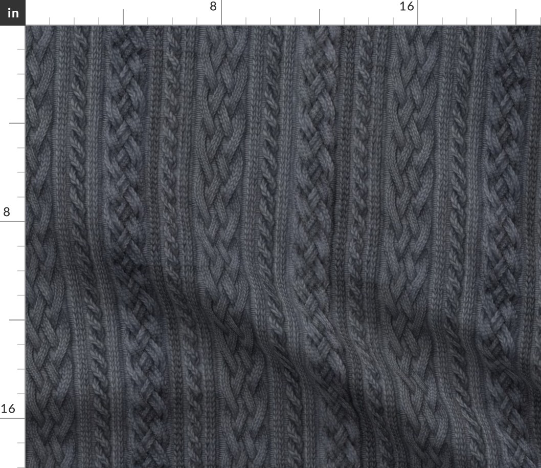 Charcoal Cable Knit