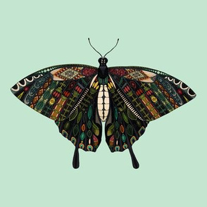 swallowtail butterfly mint swatch