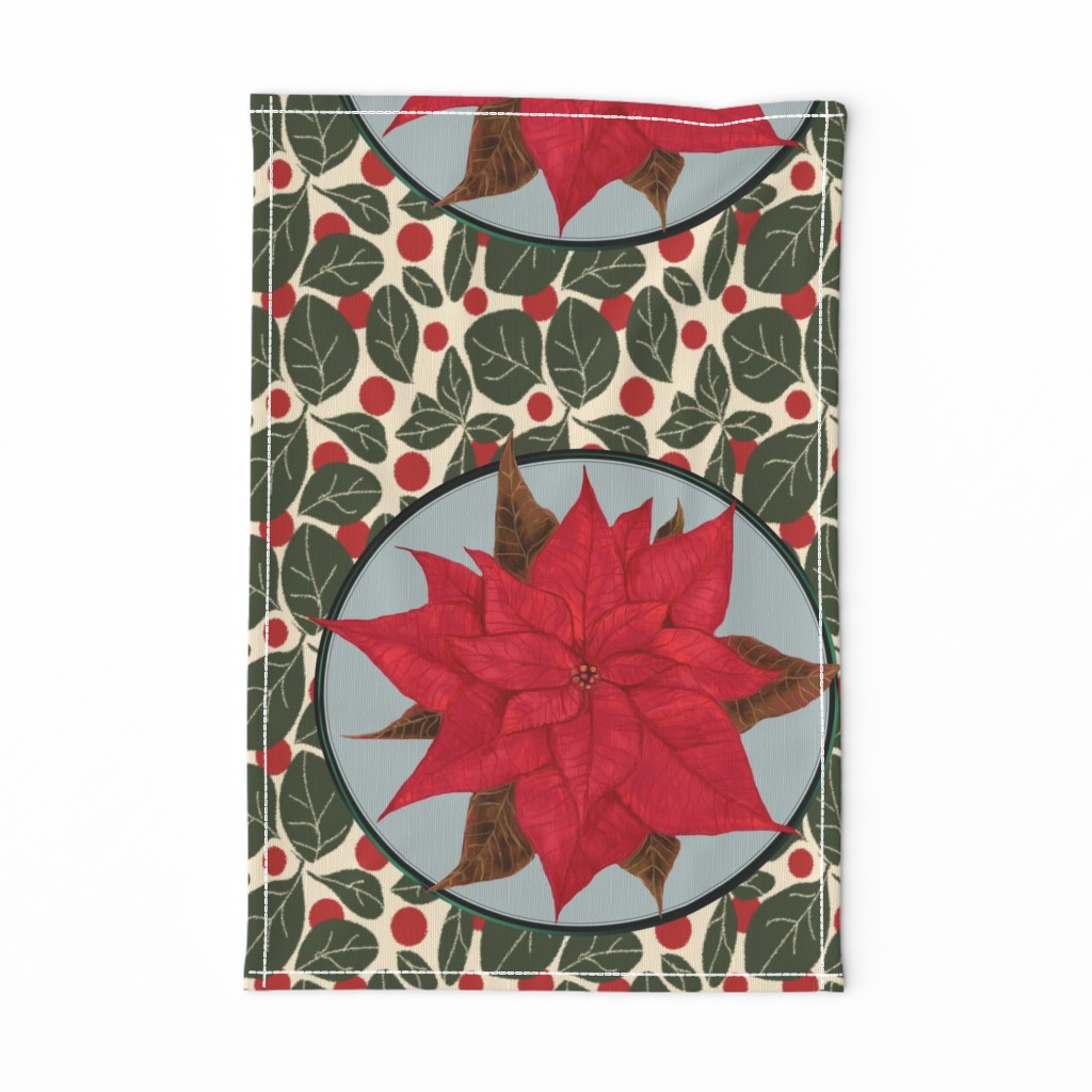 Red Poinsettia for Pillow