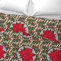 Red Poinsettia for Pillow