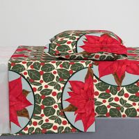 Red Poinsettia for Pillow