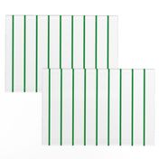 Pin Stripe ~ Oxford ~ Landed Green on White