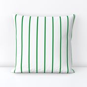 Pin Stripe ~ Oxford ~ Landed Green on White