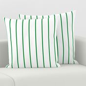 Pin Stripe ~ Oxford ~ Landed Green on White