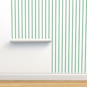 Pin Stripe ~ Oxford ~ Landed Green on White