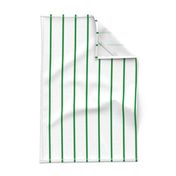 Pin Stripe ~ Oxford ~ Landed Green on White