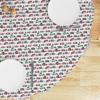 christmas campers // pink and green xmas holiday christmas fabric cute holiday christmas designs