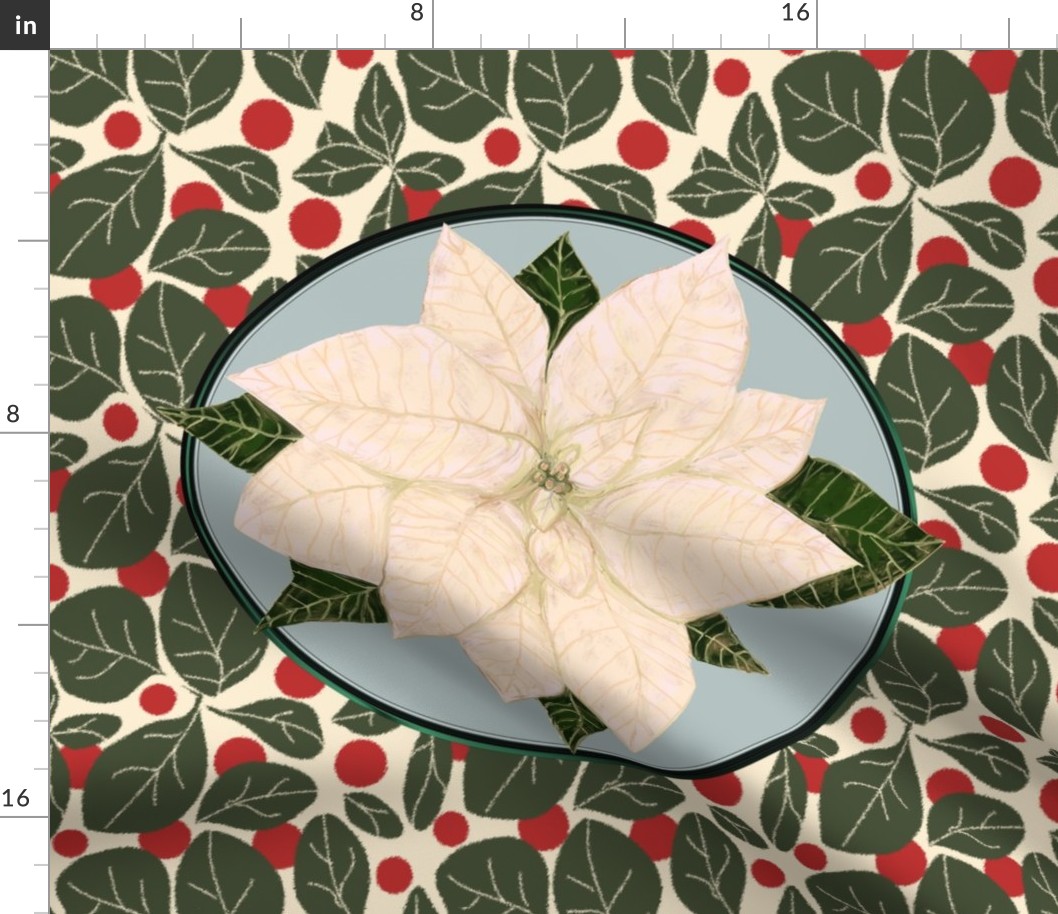 White Poinsettia for Pillow