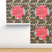 Pink Poinsettia for Pillow