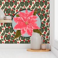 Pink Poinsettia for Pillow