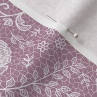 Lace full pattern - White on Orchid