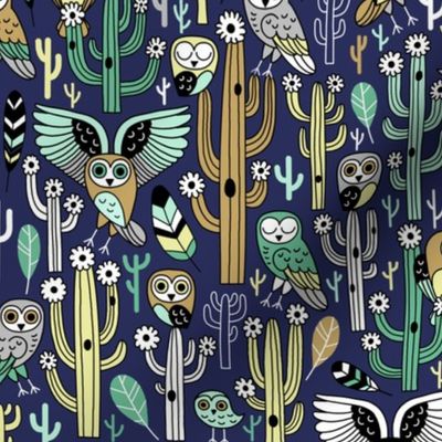 desert owls - navy