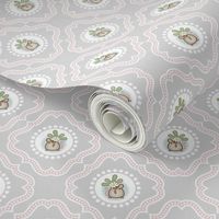 Wind Flower damask Grey