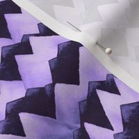 Violet Mountains Jagged Watercolor Stripe