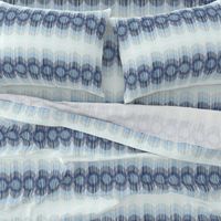 Scalloping Circles Ikat Blue and Gray